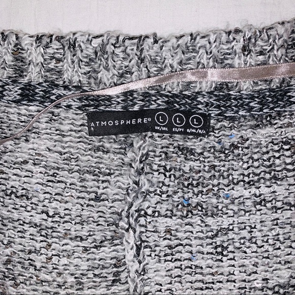 4/$25♦️ATMOSPHERE Light Gray Sweater Cardigan - Picture 3 of 4